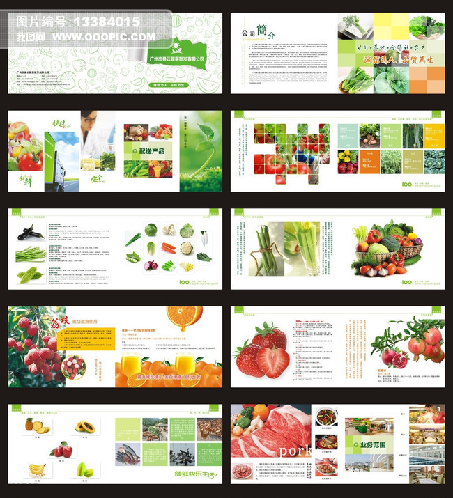 整套蔬菜水果天然产品画册-版权可商用